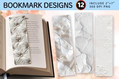 Luxury White PNG Bookmark Sublimation Design Product Image 1