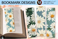 Daisy Retro PNG Bookmark Sublimation Design Product Image 1