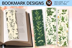 Cottage core Botanical Herbs PNG Bookmark Sublimation Design Product Image 1