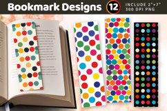 Colorful Polka Dot PNG Bookmark Sublimation Designs Product Image 1