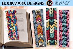 Knitting Stitch PNG Bookmark Sublimation Des Product Image 1