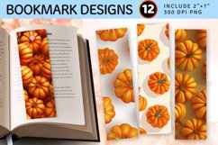 3D Pumpkins PNG Bookmark Sublimation Designs Product Image 1