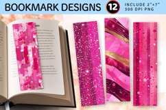 Hot Pink Glam PNG Bookmark Sublimation Designs Product Image 1