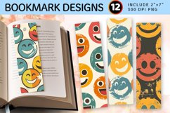 Smile Retro PNG Bookmark Sublimation Design Product Image 1