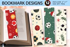 Football Christmas PNG Bookmark Sublimation Design Product Image 1