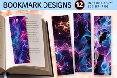 Luxury Neon Smokes PNG Bookmark Sublimation Designs Product Image 1