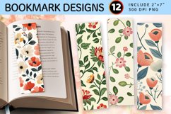 Mothers Day Retro Floral PNG Bookmark Sublimation Design Product Image 1