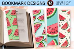 Cute Summer Watermelon PNG Bookmark Sublimation Designs Product Image 1