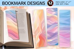 Abstract Pastel Ombre PNG Bookmark Sublimation Designs Product Image 1