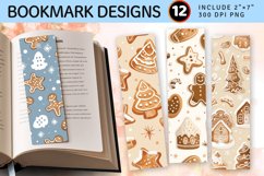 Winter Gingerbread PNG Bookmark Sublimation Designs Product Image 1
