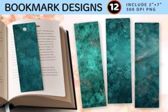 Luxury Teal PNG Bookmark Sublimation Design Product Image 1
