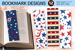 Fourth of July PNG Bookmark Sublimation Design Product Image 1
