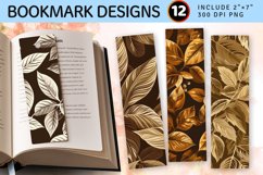 Coffee Leaves PNG Bookmark Sublimation Designs Product Image 1