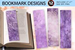Luxury Lavender PNG Bookmark Sublimation Design Product Image 1