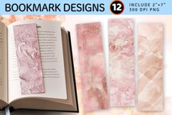 Luxury Blush PNG Bookmark Sublimation Design Product Image 1