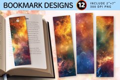 Galaxy Shimmer Celestial PNG Bookmark Sublimation Design Product Image 1