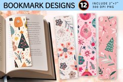 Boho Girly Christmas PNG Bookmark Sublimation Design Product Image 1
