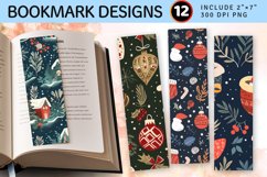 Cozy Christmas PNG Bookmark Sublimation Design Product Image 1