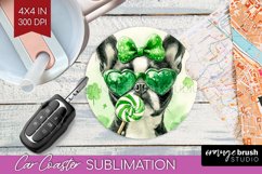 Boston Terrier St. Patricks Day Dog Car Coaster Dog Coaster Product Image 1
