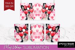 Boston Terrier Valentine Mug Wrap Valentines Day Mug PNG Product Image 1