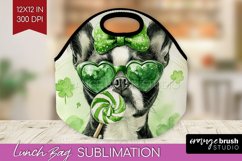 Boston Terrier St. Patricks Day Dog Lunch Bag Dog Lunch Bug Product Image 1