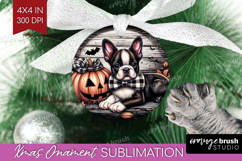 Boston Terrier Dog Ornament PNG Halloween PNG Sublimation Product Image 1