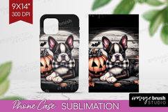 Boston Terrier Dog Phone Case PNG Halloween Case PNG Product Image 1