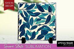 Eucalyptus Leaves Slate PNG - Botanical Square Slate Product Image 1
