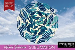 Eucalyptus Leaves Wind Spinner Sublimation PNG - Bonanical Product Image 1