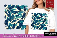 Eucalyptus Leaves Square Tshirt Background - Botanical PNG Product Image 1