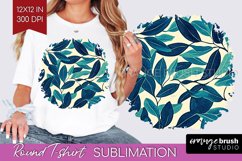 Eucalyptus Leaves Round Tshirt Background - Bonanical PNG Product Image 1