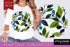 Eucalyptus Leaves Round Tshirt Background - Bonanical PNG Product Image 1