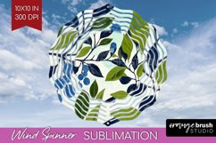 Eucalyptus Leaves Wind Spinner Sublimation PNG - Bonanical Product Image 1