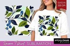 Eucalyptus Leaves Square Tshirt Background - Botanical PNG Product Image 1