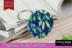 Eucalyptus Leaves Keychain PNG - Bonanical Keychain Product Image 1