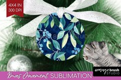 Eucalyptus Leaves Ornament PNG - Botanical PNG Sublimation Product Image 1