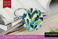 Eucalyptus Leaves Keychain PNG - Bonanical Keychain Product Image 1
