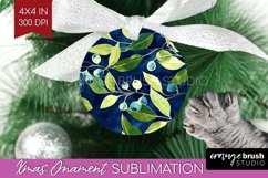 Eucalyptus Leaves Ornament PNG - Botanical PNG Sublimation Product Image 1