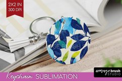 Eucalyptus Leaves Keychain PNG - Bonanical Keychain Product Image 1