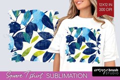Eucalyptus Leaves Square Tshirt Background - Botanical PNG Product Image 1