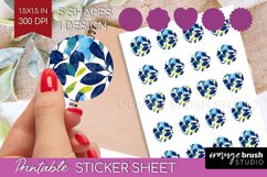 Eucalyptus Leaves Round Sticker - Bonanical Printable Sheet Product Image 1