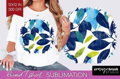 Eucalyptus Leaves Round Tshirt Background - Botanical PNG Product Image 1