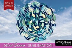 Eucalyptus Leaves Wind Spinner Sublimation PNG - Bonanical Product Image 1