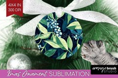 Eucalyptus Leaves Ornament PNG - Botanical PNG Sublimation Product Image 1