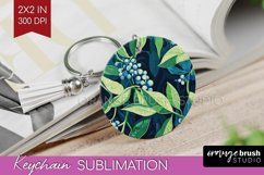 Eucalyptus Leaves Keychain PNG - Bonanical Keychain Product Image 1