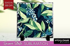 Eucalyptus Leaves Slate PNG - Botanical Square Slate Product Image 1