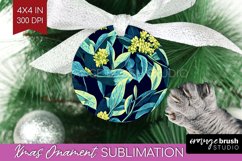Eucalyptus Leaves Ornament PNG - Botanical PNG Sublimation Product Image 1