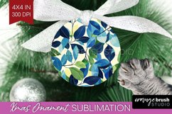 Eucalyptus Leaves Ornament PNG - Botanical PNG Sublimation Product Image 1
