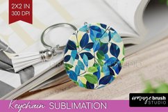 Eucalyptus Leaves Keychain PNG - Bonanical Keychain Product Image 1