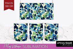Eucalyptus Leaves Mug Wrap - Botanical Mug PNG Sublimation Product Image 1